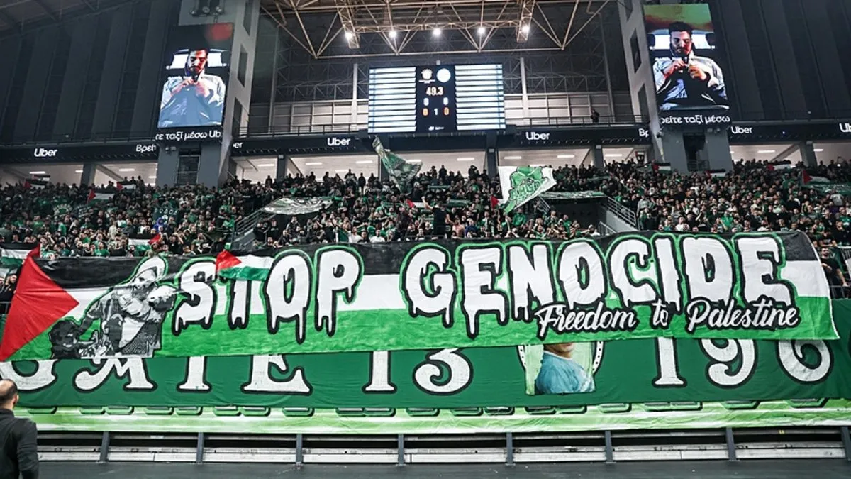 Panathinaikos taraftarından Filistin’e destek