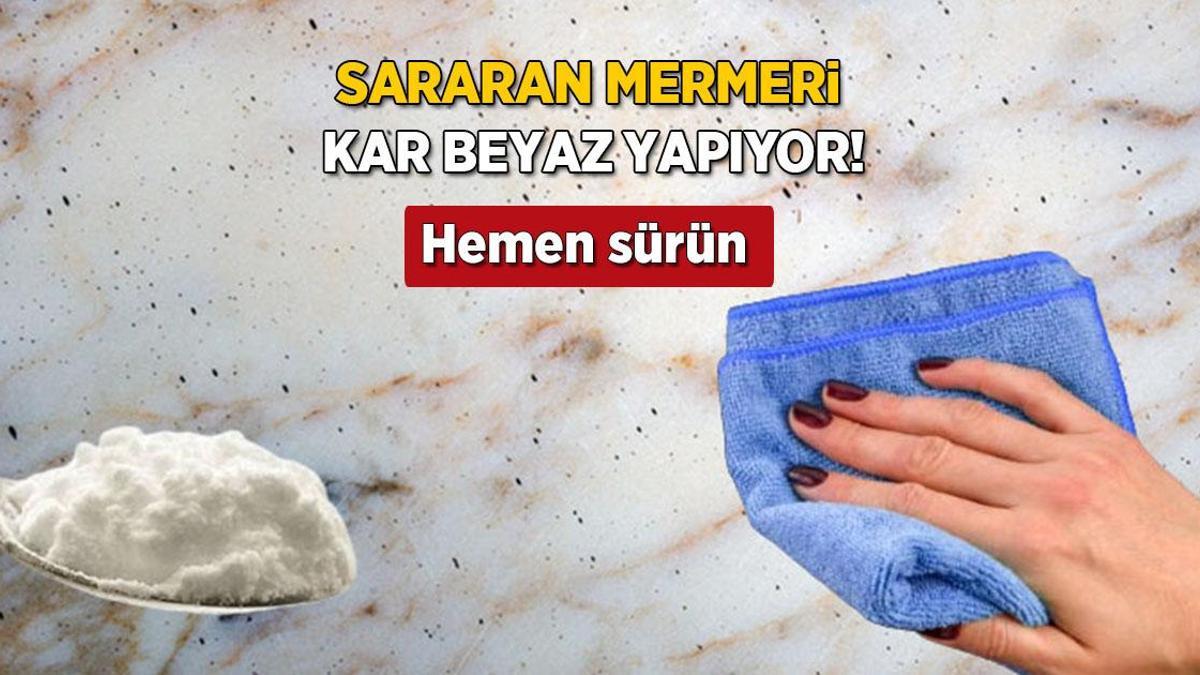 Mermer tezgahlar artık kaymak gibi! Yapışan yağların hakkından geliyor, 0 zarar